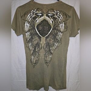 Sinful womens LG light weight tshirt olive drab green